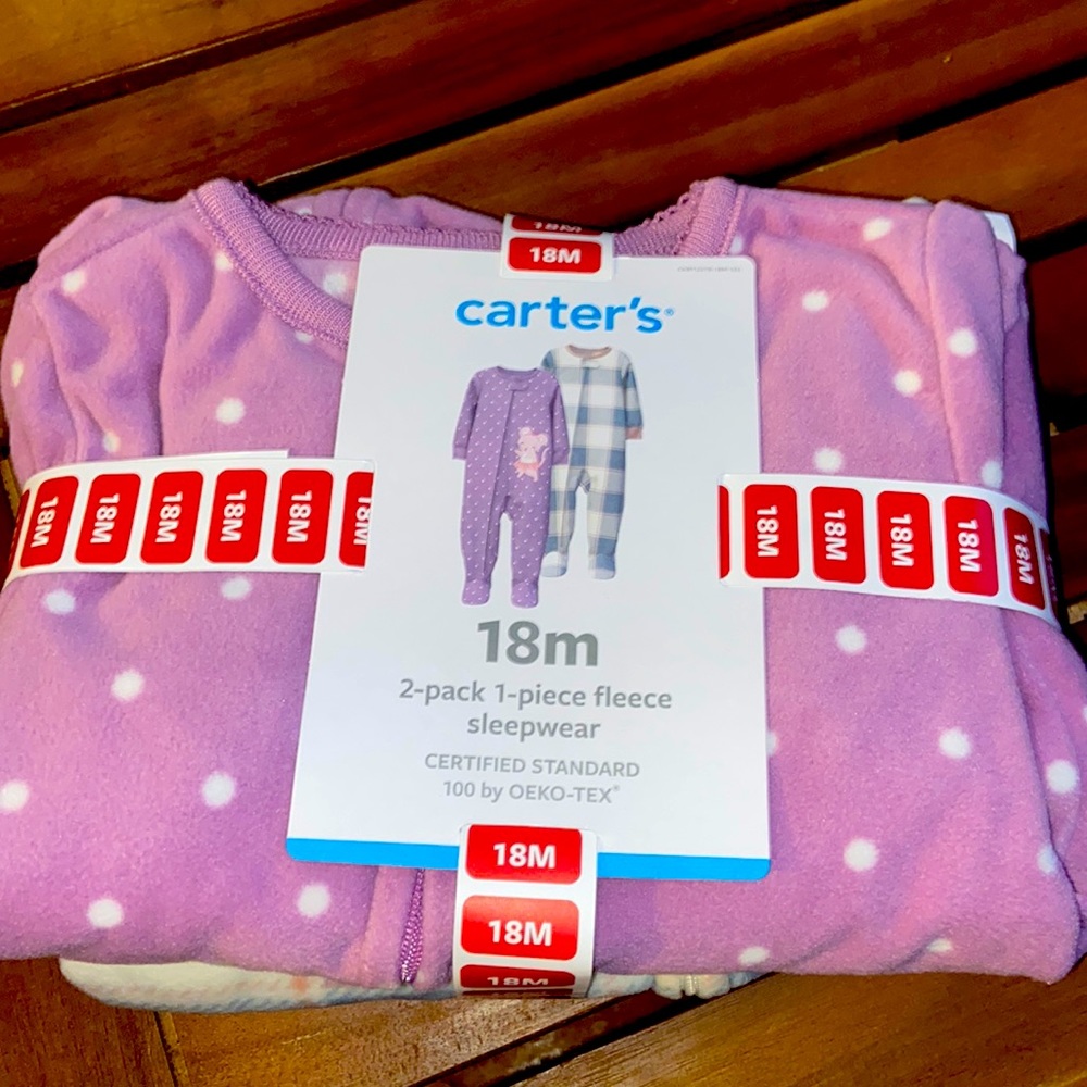 Carters 2-pack 1-piece fleece pajama sleepwear